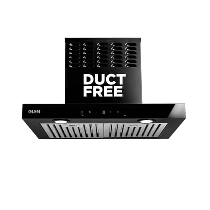 Glen Wall Mounted Ductless Kitchen Chimney 60cm | 1100 CMH | Plug & Play with 2 year comprehensive warranty 7 year on motor | Baffle Filters | 5-way Suction | Touch & Motion Sensor |(CH6052DFMSBFBL60) Glen Wall Mounted Ductless Kitchen Chimney 60cm | 110