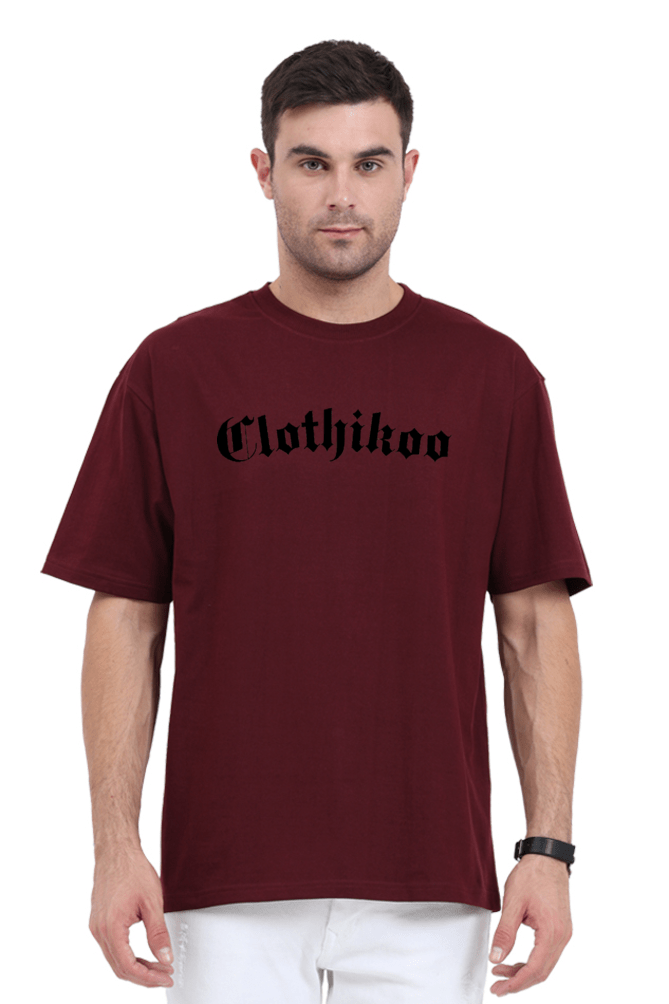 Clothikoo Classic Oversized T-Shirt (Red Colour, 240 GSM)