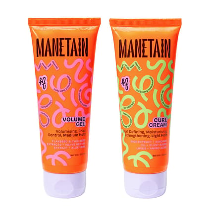Manetain Set Of 2 Volume Gel & Curl Cream - 100 ml Each
