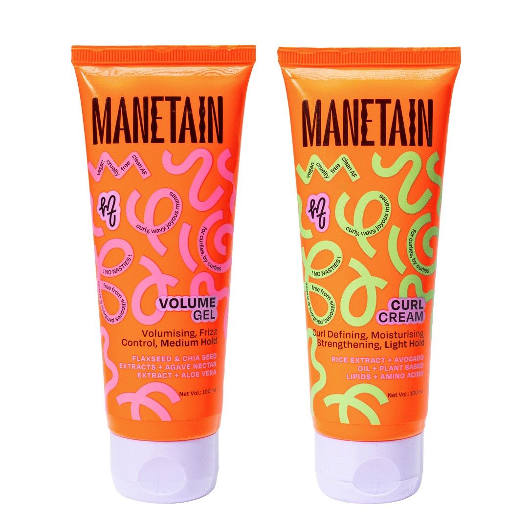 Manetain Set Of 2 Volume Gel & Curl Cream - 100 ml Each