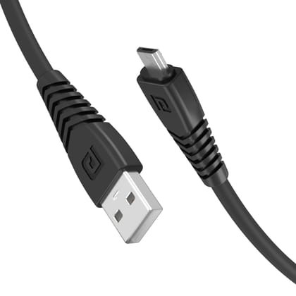 Portronics Konnect Core Micro 3.0 A Output, Tangle Free, Quick Data Transfer, Safe& Reliable