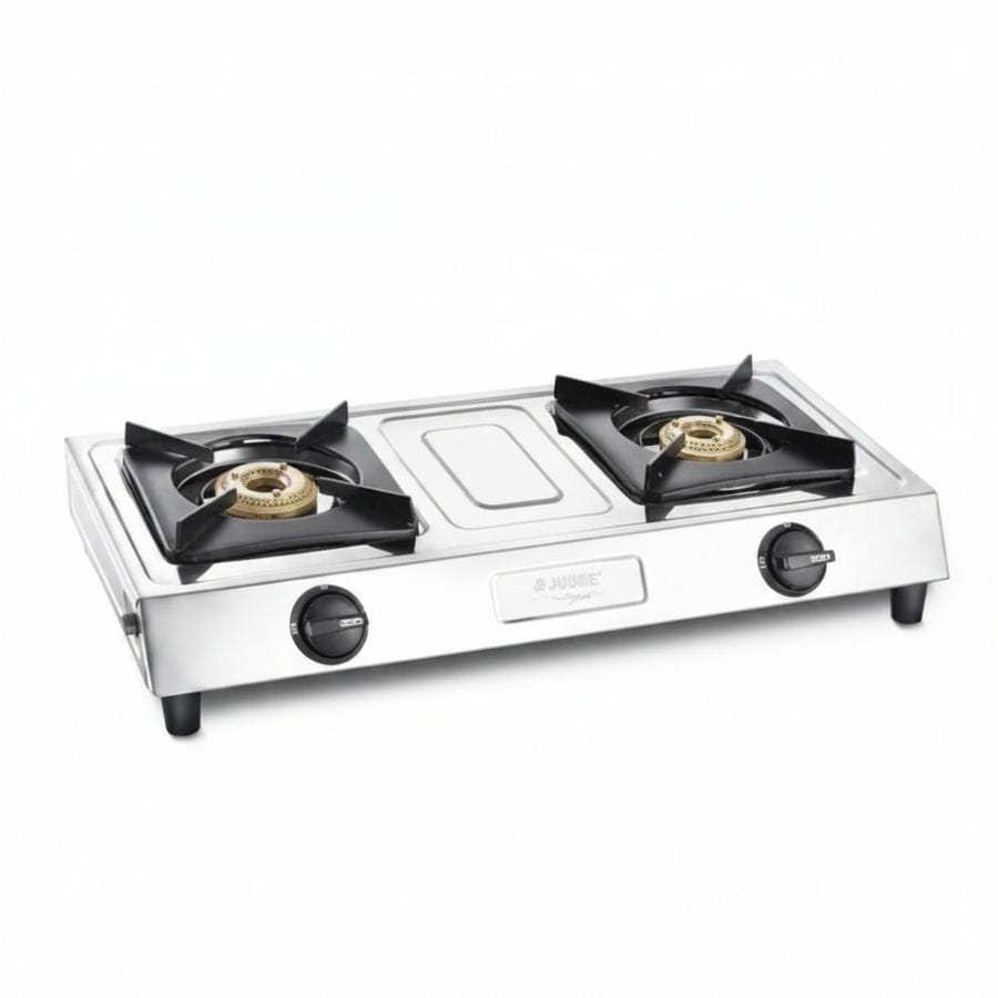 Stainless Steel Two-Burner Gas Stove