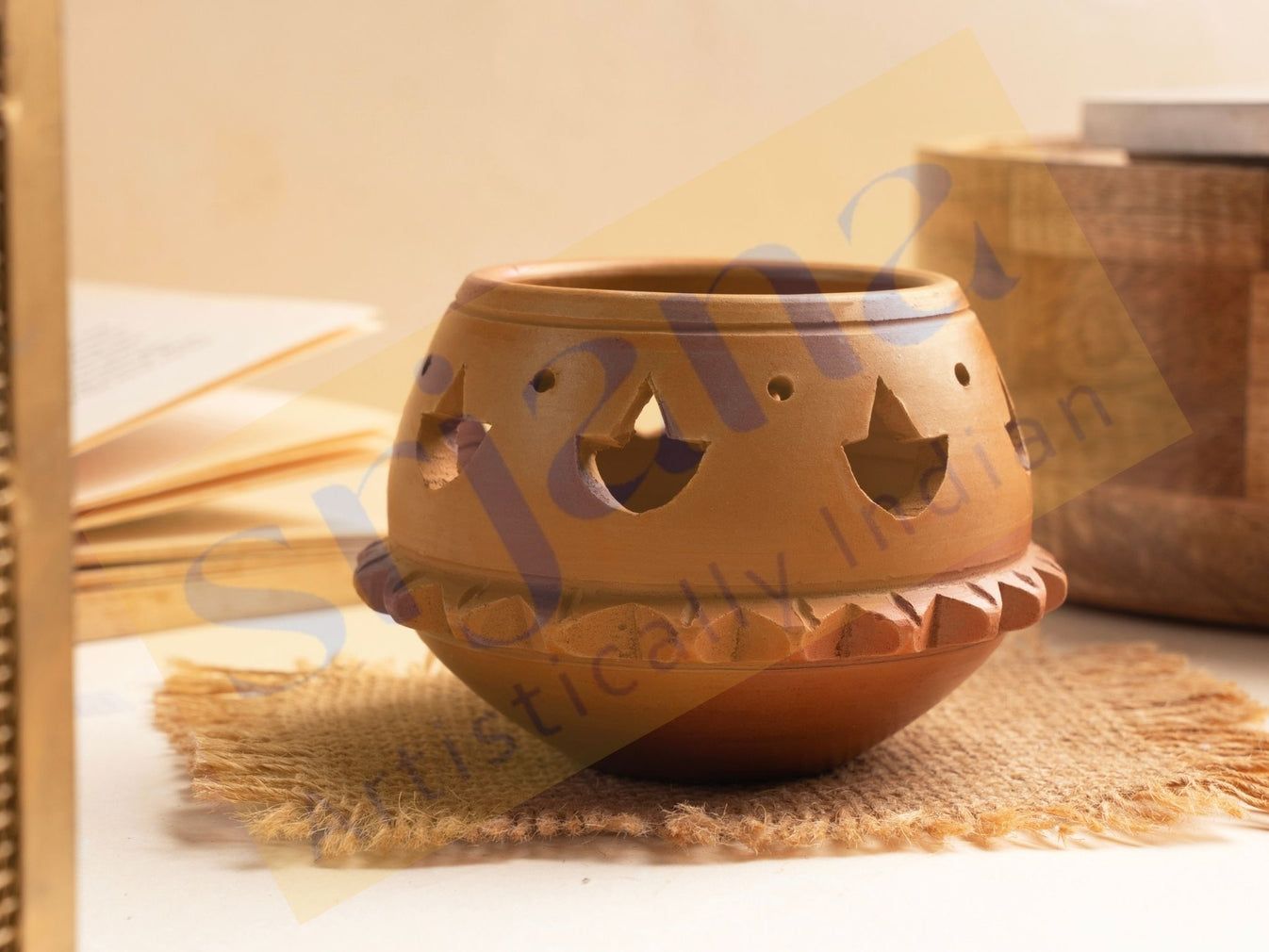 Srjana Handcrafted Terracotta Diya 1pc