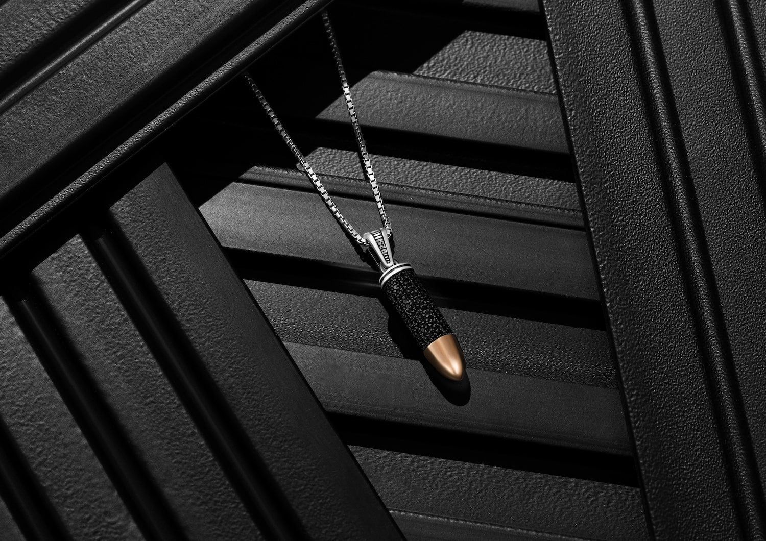 Obsidian Bullet Pendant