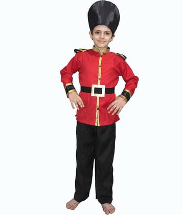 Kaku Fancy Dresses British Guard Costume For Boys | British Soldier Fancy Dress For Kids, Independence Day & Republic Day Costume - 7-8 Years