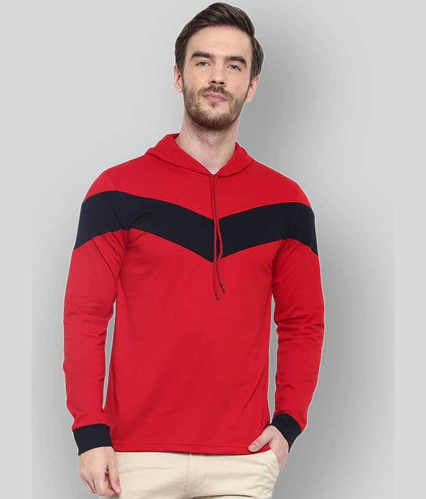 Glito Pack of 1 Cotton Blend Regular Fit Men's T-Shirt ( Red )