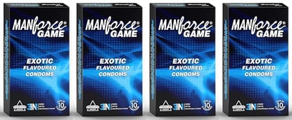 Manforce GAME Condoms 10 Pieces x Pack of 4