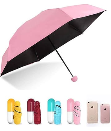 Hope Smile Travel Umbrella Windproof and UV Protection with Capsule Case