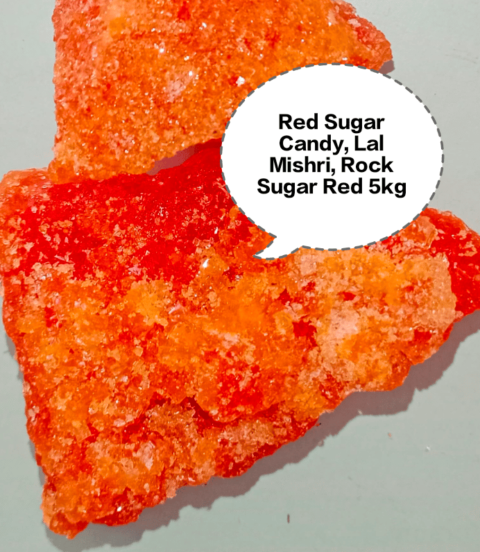 Red Sugar Candy, Lal Mishri, Rock Sugar Red, Red Khadi Sakhar, Red Batasha 5kg
