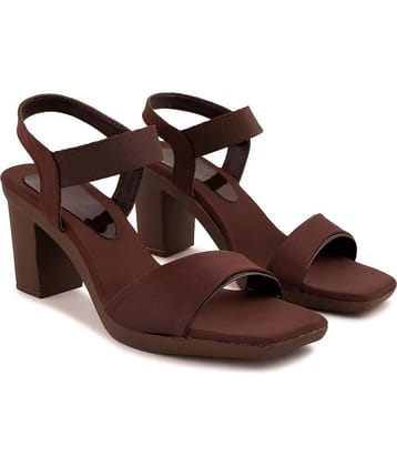 JM Looks Brown Women's Sandal Heels