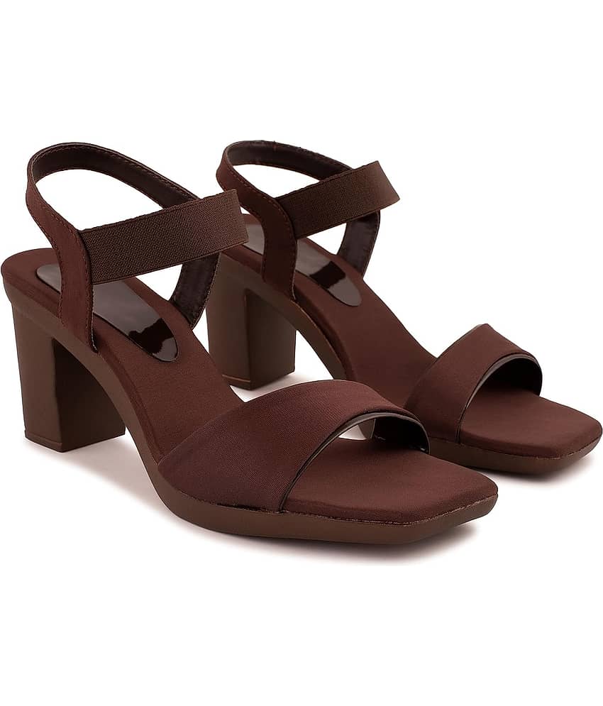 JM Looks Brown Women's Sandal Heels
