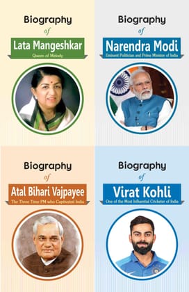 Biography of Lata Mangeshkar, Atal Bihari Vajpayee, Narendra Modi & Virat Kohli (Set of 4 Books) [Paperback] [Sep 24, 2023] RPH Editorial Board