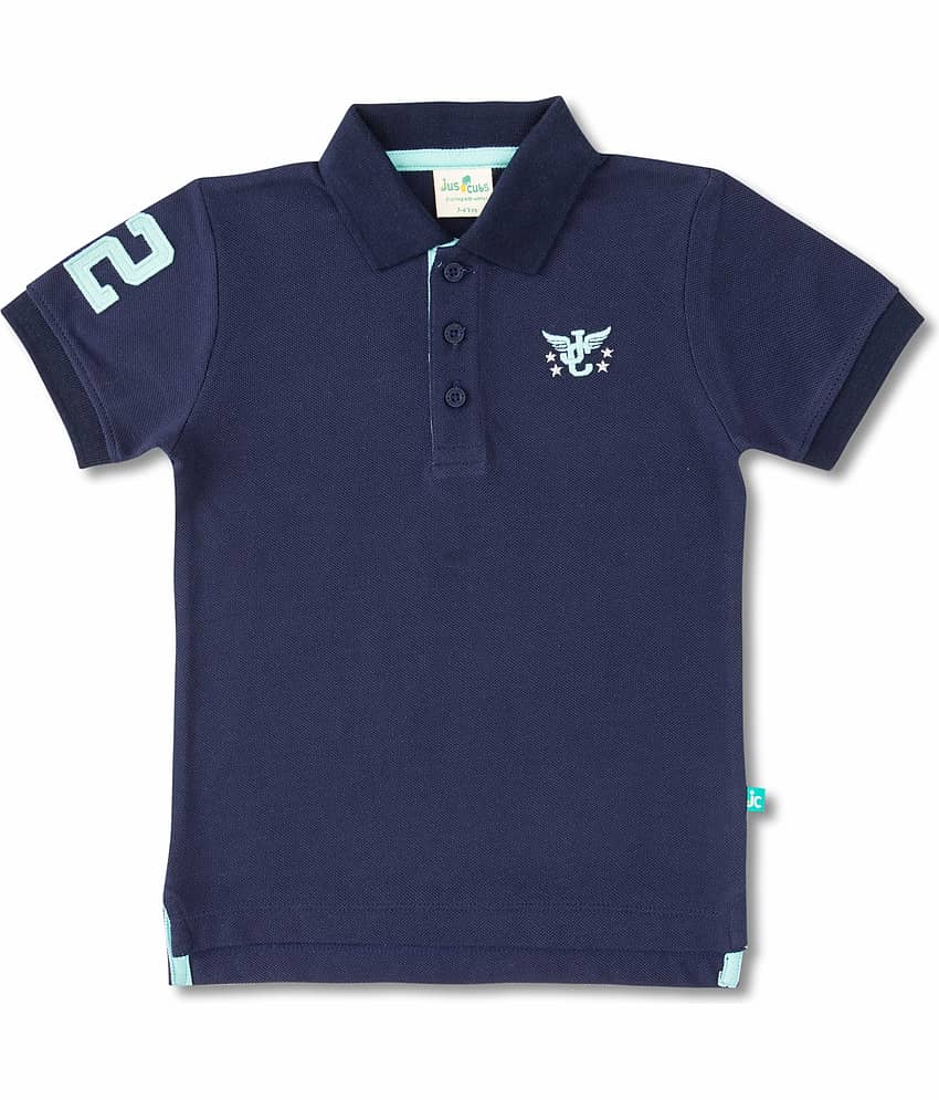 Juscubs Pack of 3 Boys Cotton Blend T-Shirt ( Navy Blue )