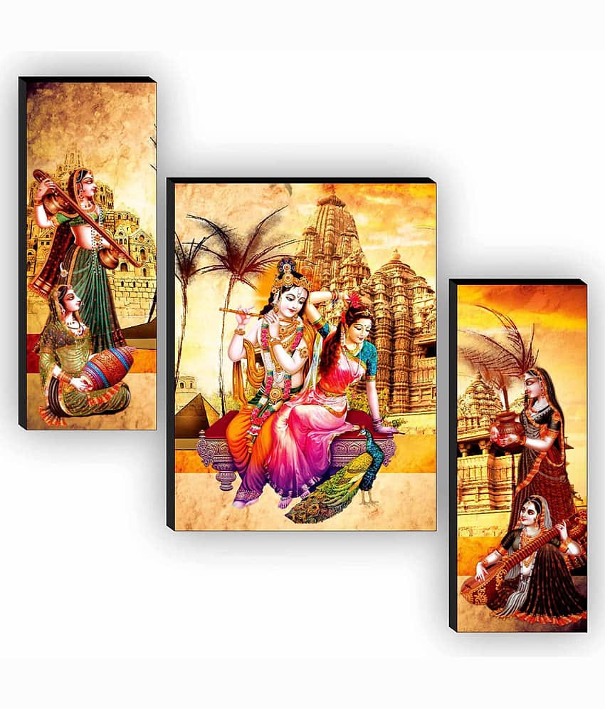Saf radha krishna religious modern art MDF Painting Without Frame
