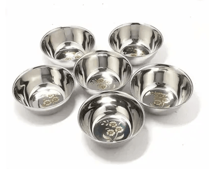 Wektu Premium Steel Serving Bowl/Katori/ Best Quality  (Pack of 6, Steel)