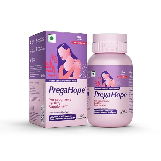 PregaHope Pre-pregnancy Fertility Supplement with Iron  Folic Acid & Moringa | 30 Tab