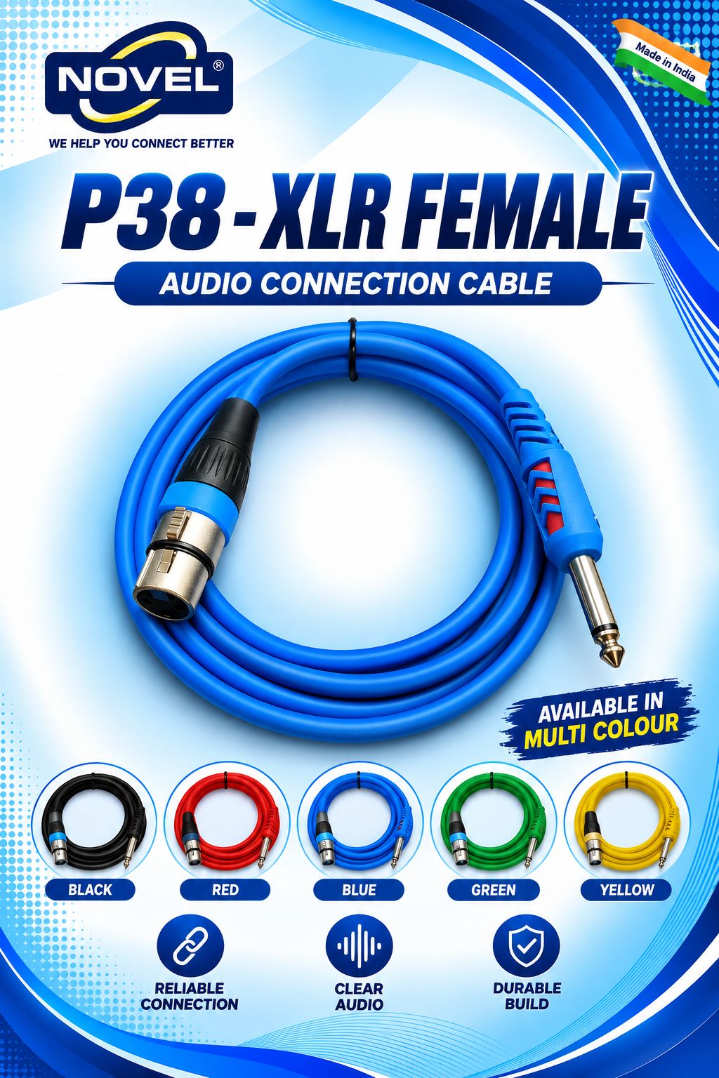 NOVEL P38 - XLR FEMALE CABLE 15 YARD