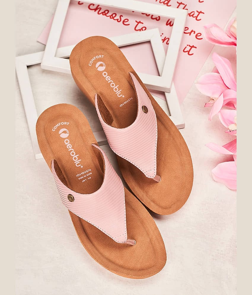 Aeroblu Peach Women's Slip On Heels