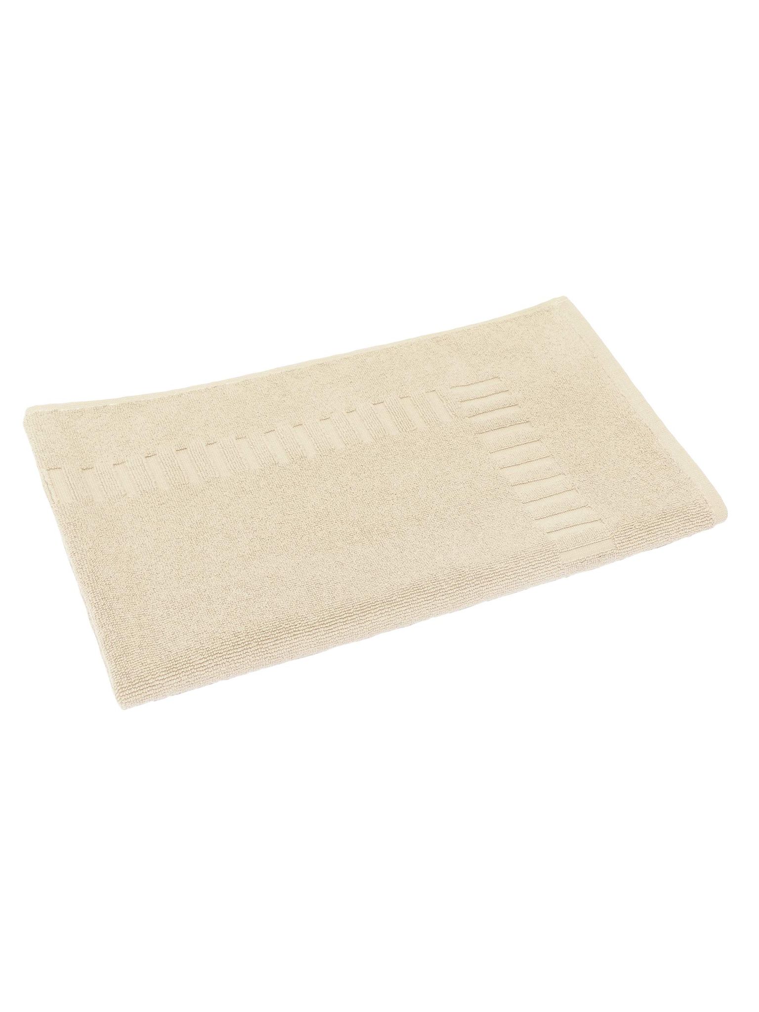 DDECOR Live beautiful 550GSM Nacar Cotton Bath Mat (Beige, Standard)