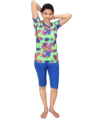 Goodluck Blue T-Shirt & Shorts Combo Swimming Costume