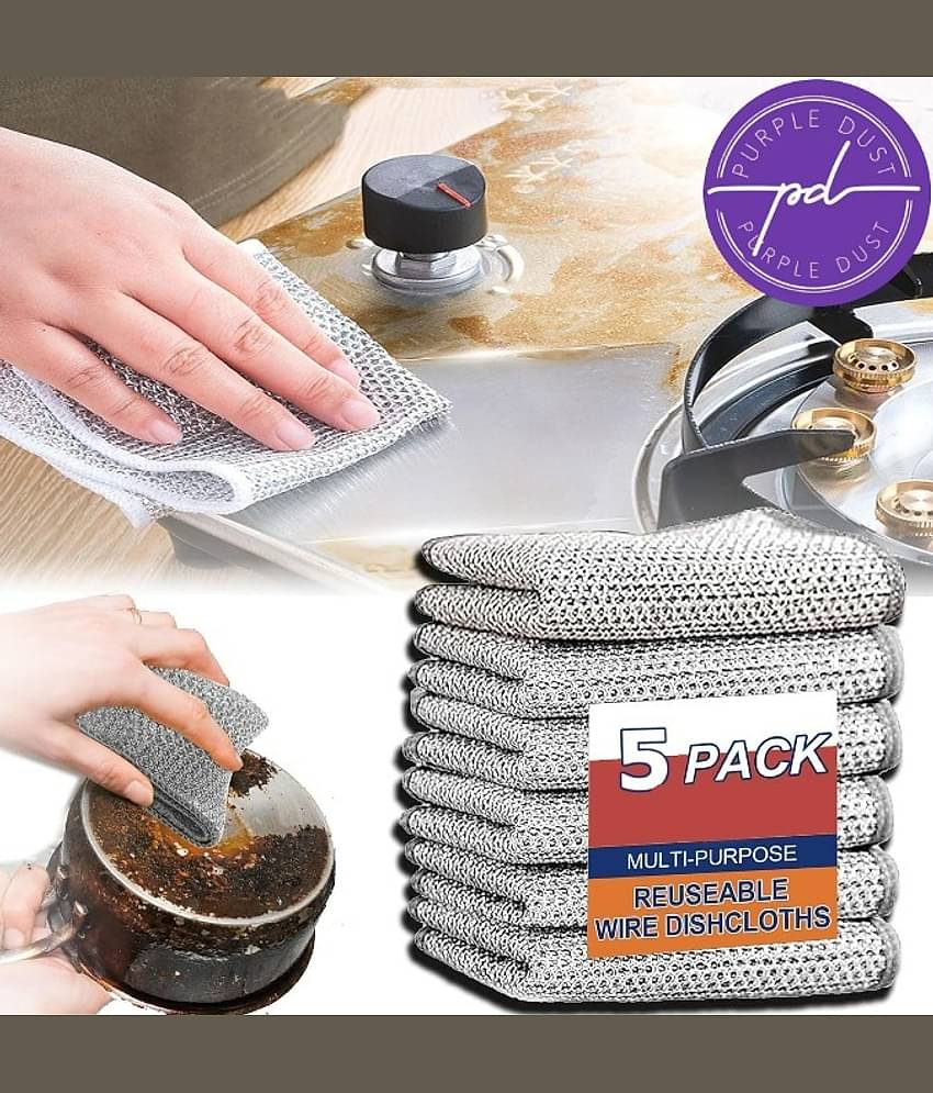 purple dust steel scruber Dishwash Bar 100 g Pack of 5