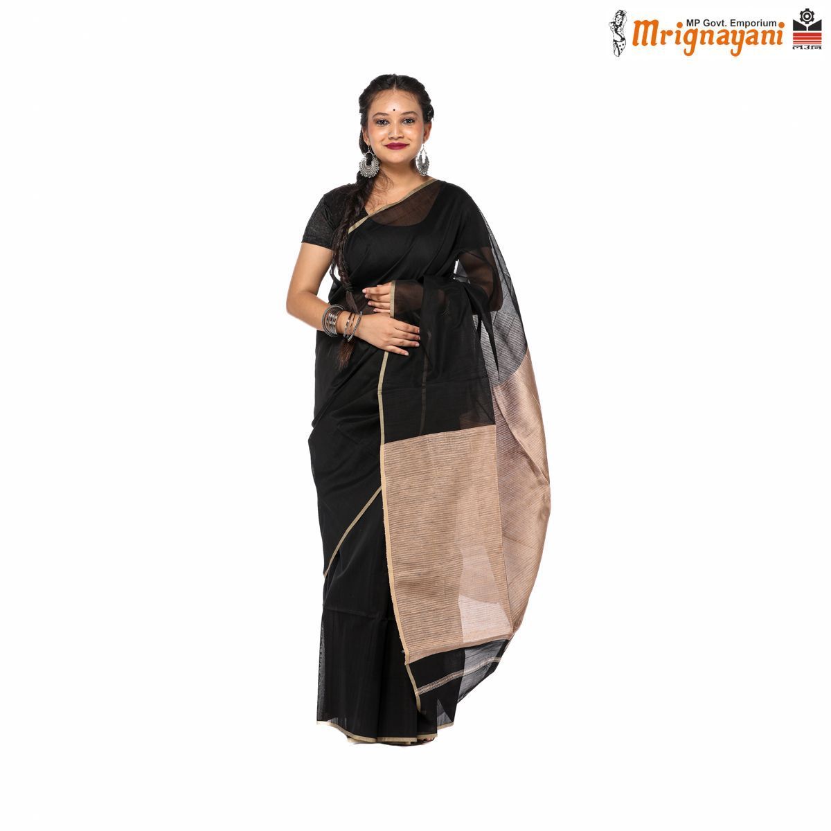 HANDLOOM MAHESHWARI SILK SAREE WITH BLOUSE(SKU - 3S0109180522, SAREE- 1295)