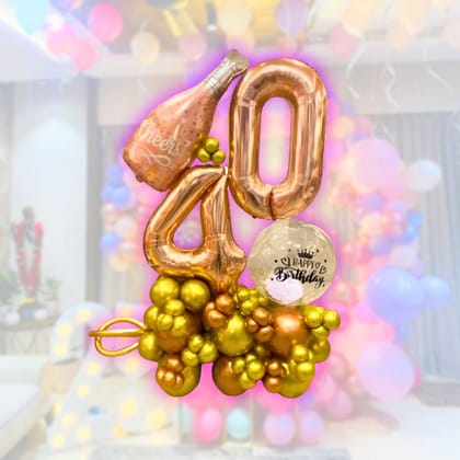 Balloon Bouquet - 40th Birthday Balloon Bouquet - 40th Birthday
