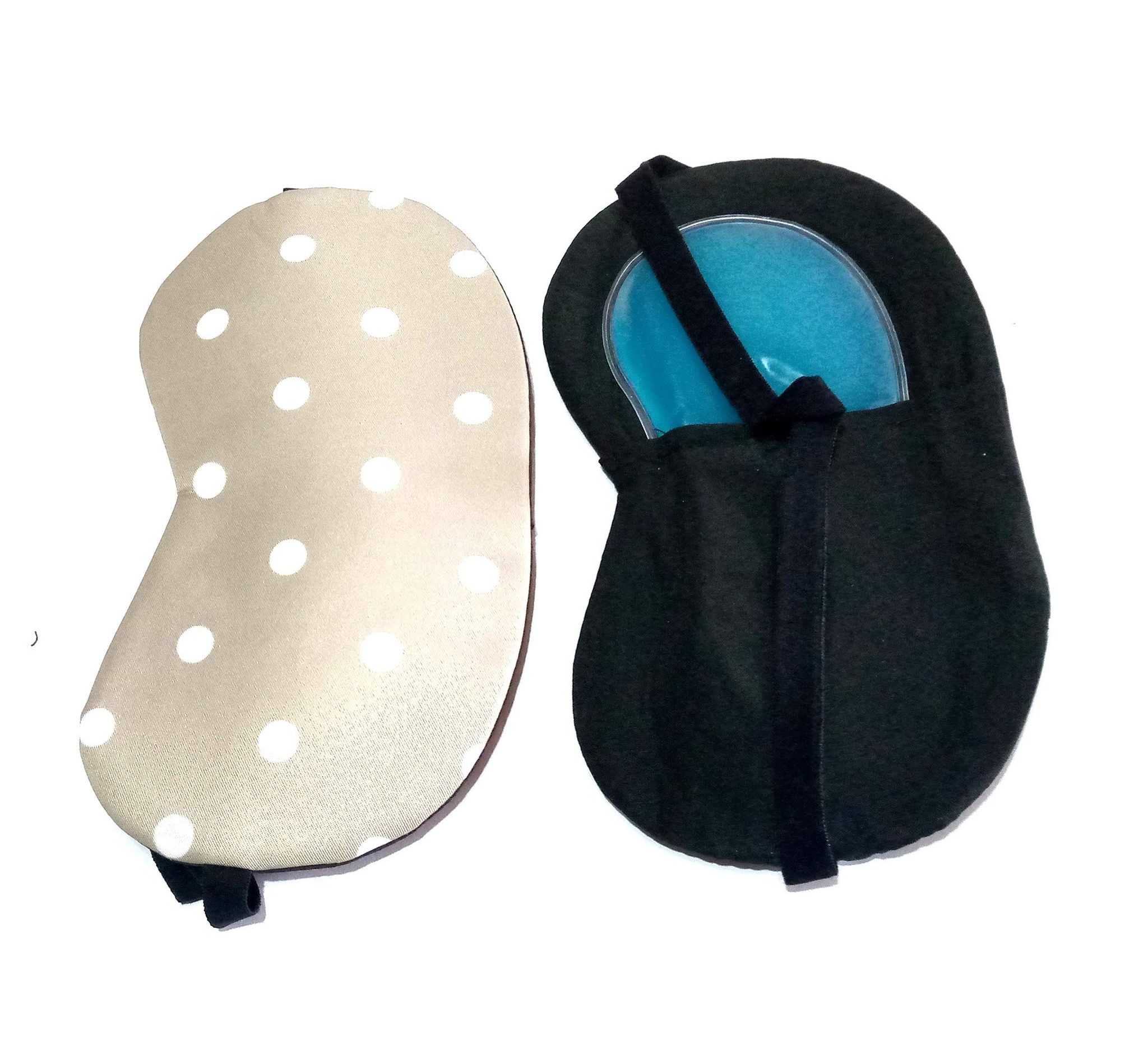 Nawani 2 Pic Ice Compress Gel Eye Care Sleep Mask Blindfold Sleeping Eye Mask, Size- 18/7.5 cm, Colour May Vary.