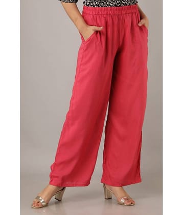 NeshamaKurti - Pink Rayon Straight Women's Palazzos ( Pack of 1 )