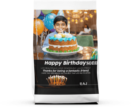 Birthday gift - personalised tea packet (100 Gms) for your special one,your photo + message+tea type