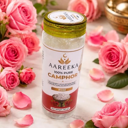 AAREEKA 100% Pure Rose Camphor - 150gm Jar