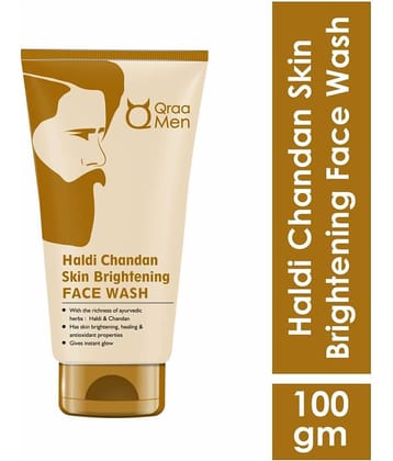 Qraa Haldi Chandan Skin Brightening Face Wash For Daily Use Face Wash All Skin Type 100Gm