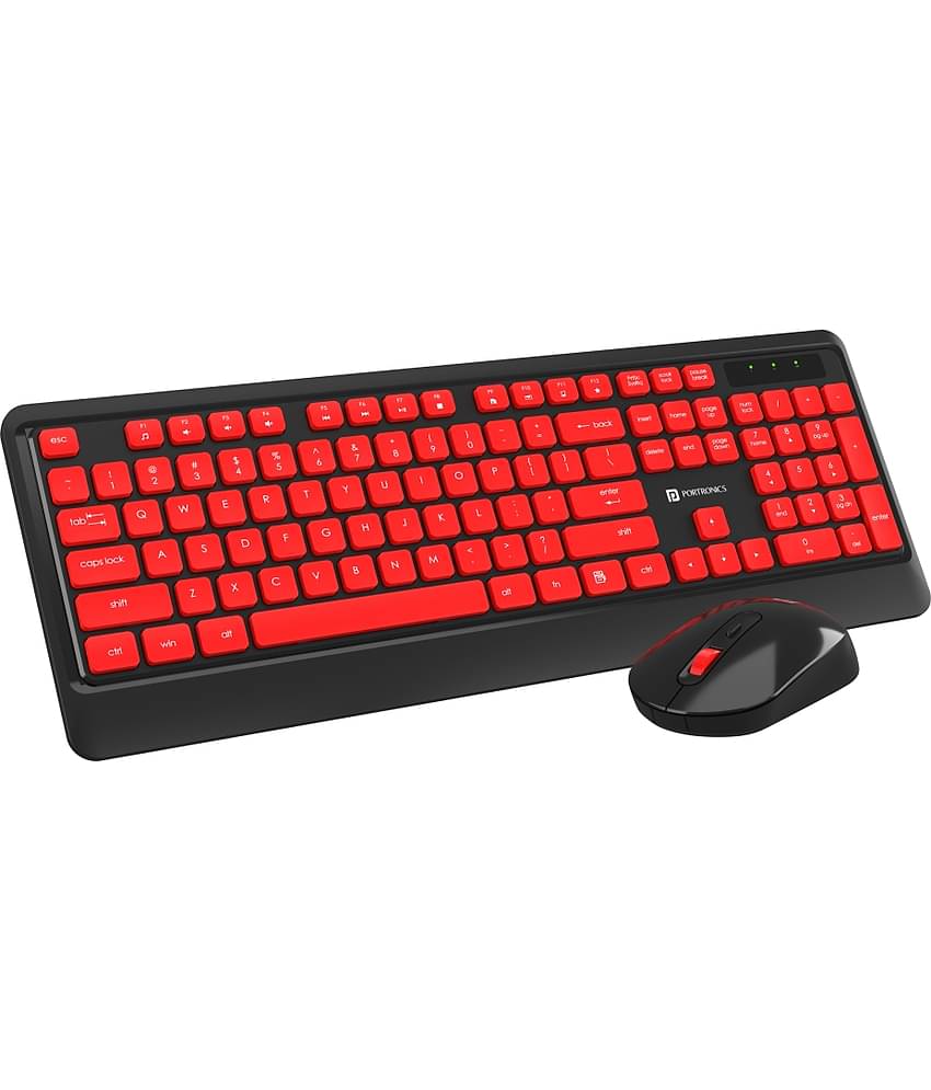 Portronics Key 5 Combo:Wireless Keyboard & Mouse ,Black (POR 1407)