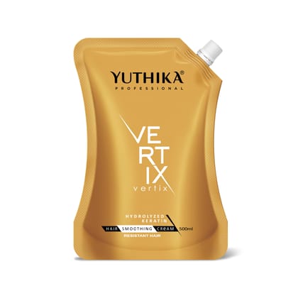 Yuthika Professional Vertix Hydrolyzed Keratin Hair Smoothing Cream for Resistant Hair - 500ml