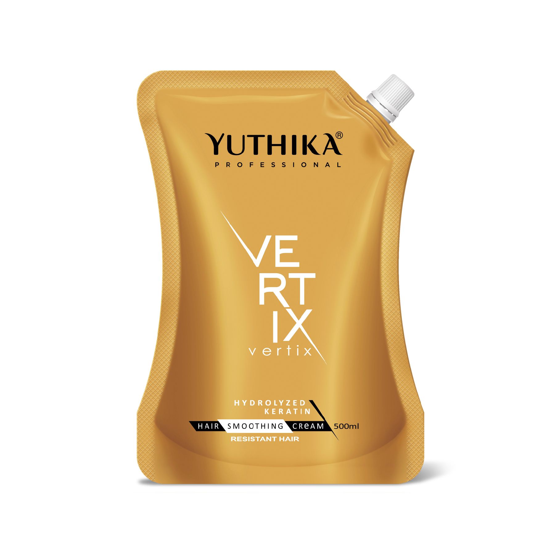 Yuthika Professional Vertix Hydrolyzed Keratin Hair Smoothing Cream for Resistant Hair - 500ml