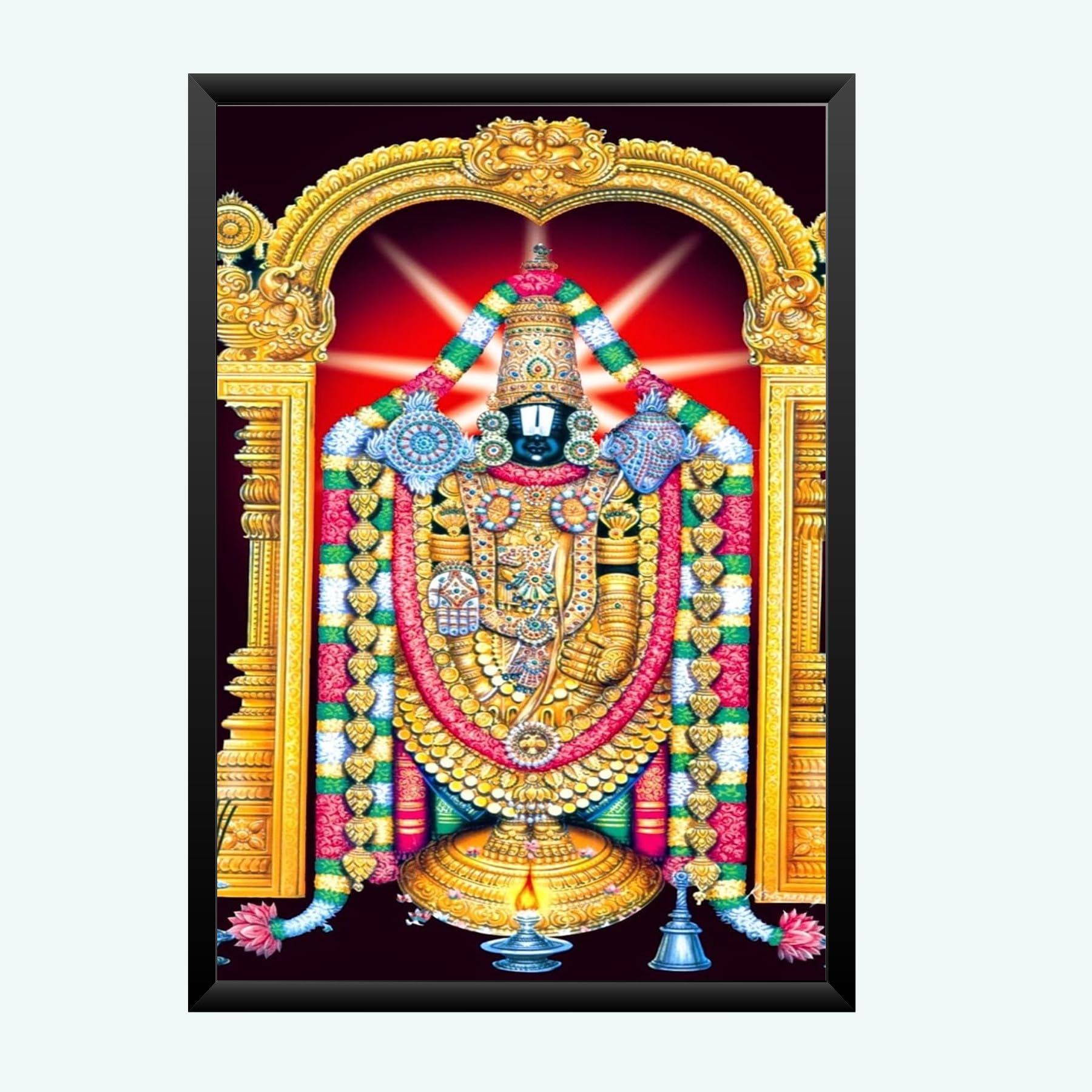 NOKKES tirupati blalaji Venkateswara tirupati blalaji Photo Frames Religious Photo frame 5X7 Inch Photo Frame_AQW58