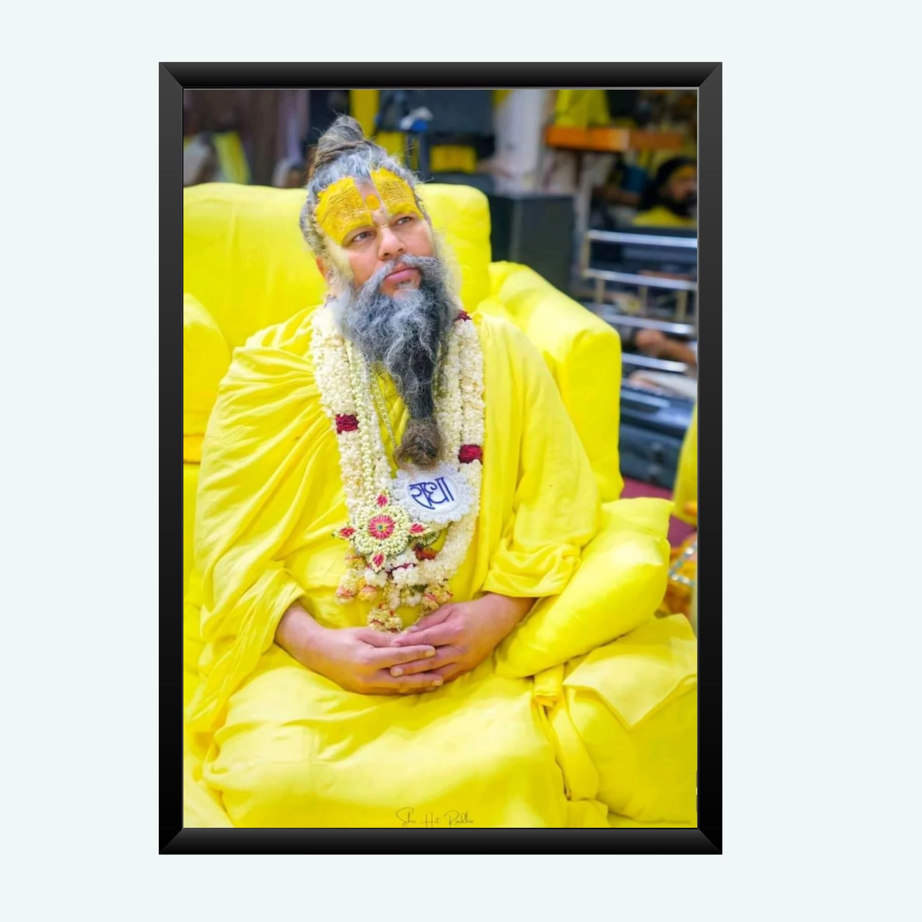 NOKKES Premanand Ji Maharaj Vrindavan Religious Photo frame 5X7 Inch Photo Frame_WEW12