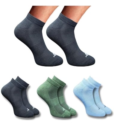 3_Pair Set Unisex Casual Cotton Printed Low Cut Socks (Multicolor)
