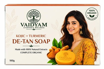 VAIDYAM Kojic + Turmeric De-Tan Soap 100g