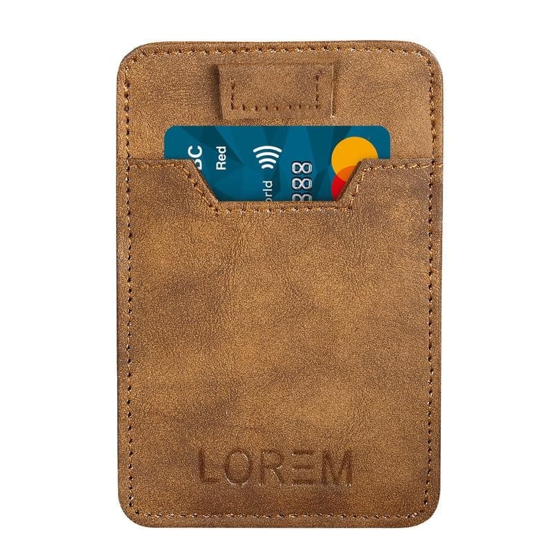 LOREM Mini Wallet for ID, Credit-Debit Card Holder & Currency with Strap Puller to Pull Out Card for Men & Women-UF