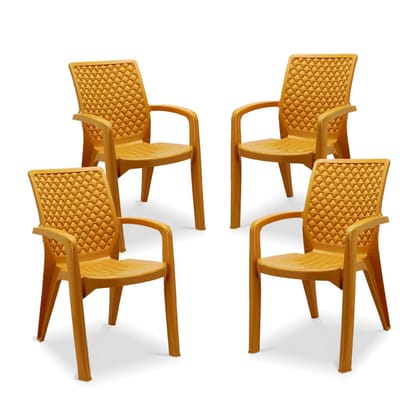 MAHARAJA Plastic Chair Set, Chair for Living Room, Home, Plastic Chair for Home with Arm Rest/Modern Stylish Design with Glossy & Matte Finish Bearing Capacity 200Kg. MAHARAJA Plastic Chair Set, Chair for Living Room, Home, Plastic Chair for Home with Arm Rest/Modern Stylish Design with Glossy & Matte Finish Bearing Capacity 200Kg.