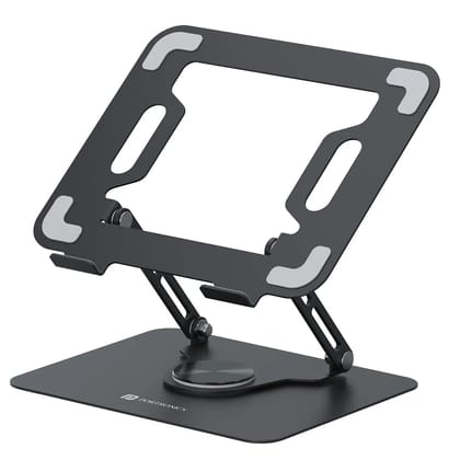 Portronics My Buddy K9 360 Rotating Laptop Stand | Adjustable Height Ergonomic Laptop Riser | Ventilated Anti-Slip Design | Portable Foldable Stand for Laptops & MacBooks (Random Color)