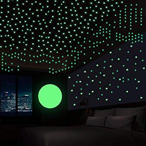 DreamKraft Vinyl Glow in The Dark Wall Stickers (9.44 X 11.81 X 0.39 inches, Green, 3S1M)