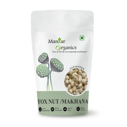 ManHar Organics Raw Makhana | Phool Makhana | Fox Nuts | Natural Lotus Seeds – Unroasted & Gluten-Free – 250gm