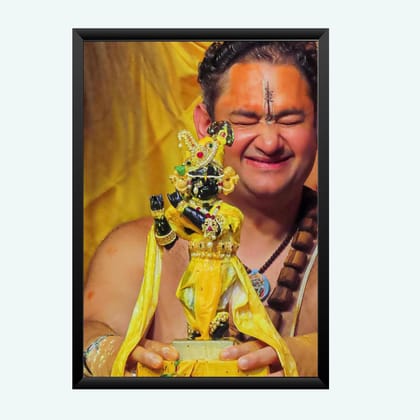 NOKKES Radha Raman ji Vrindavan Radha Raman Thakur Ji Photo Frames Religious Photo frame 5X7 Inch Photo Frame_QWW62