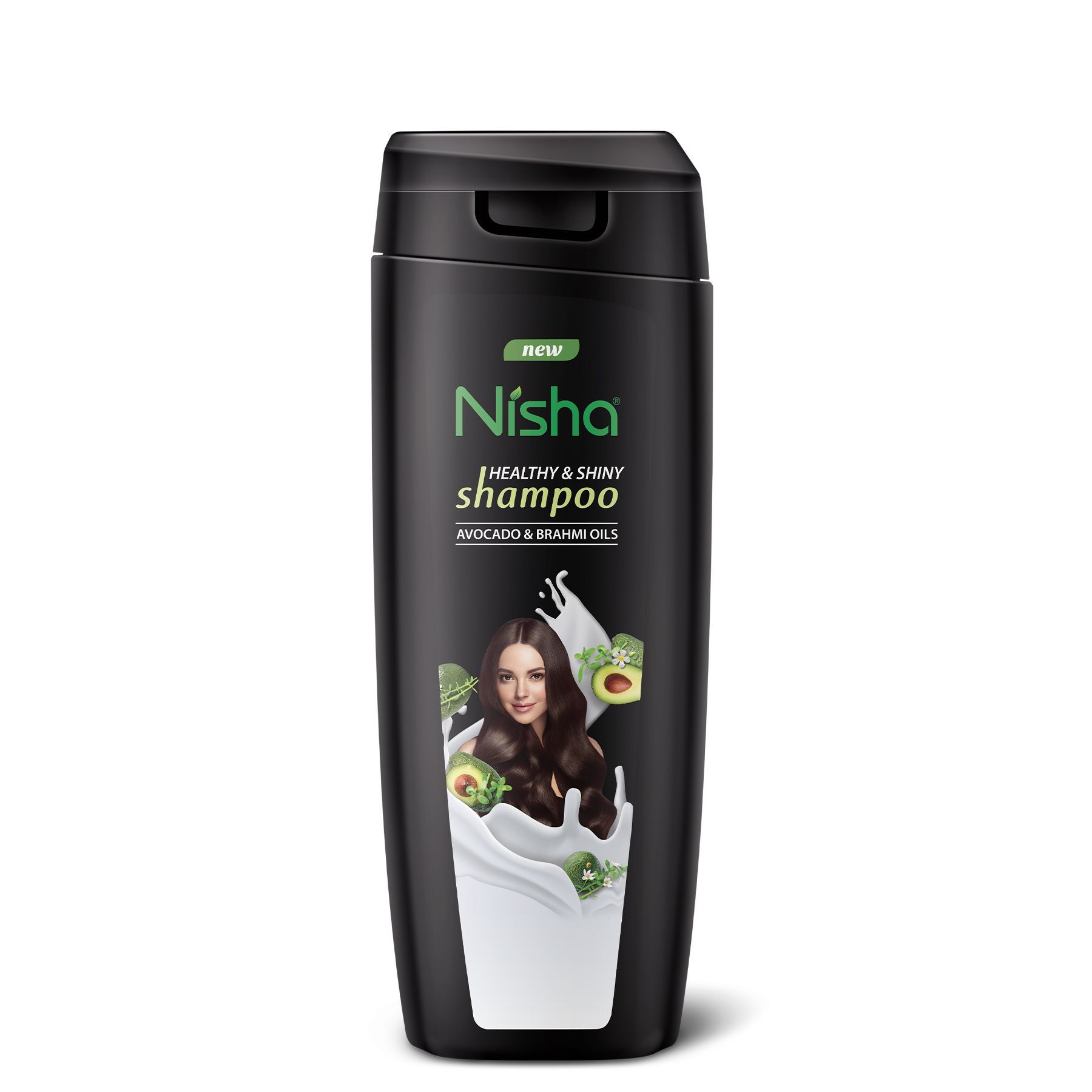 Nisha Healthy & Shiny Shampoo for Women Men 340ml, Avocado & Brahmi Shampoo for Strong Beautiful Hair