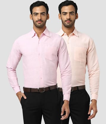 DESHBANDHU DBK 100% Cotton Regular Fit Solids Men's Casual Shirt - Multicolor ( Pack of 2 )
