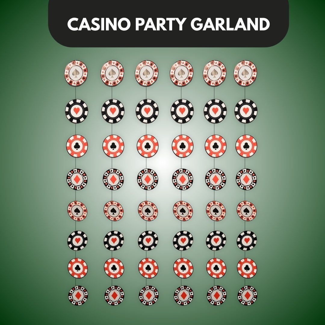 Card Party String Decoration - 6PC