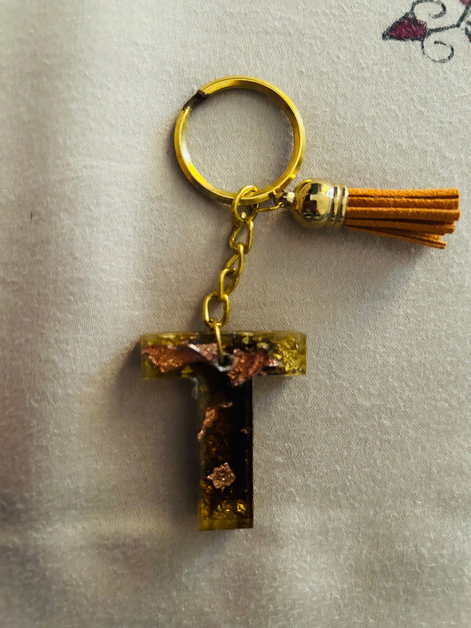 Resin alphabetical I keychain