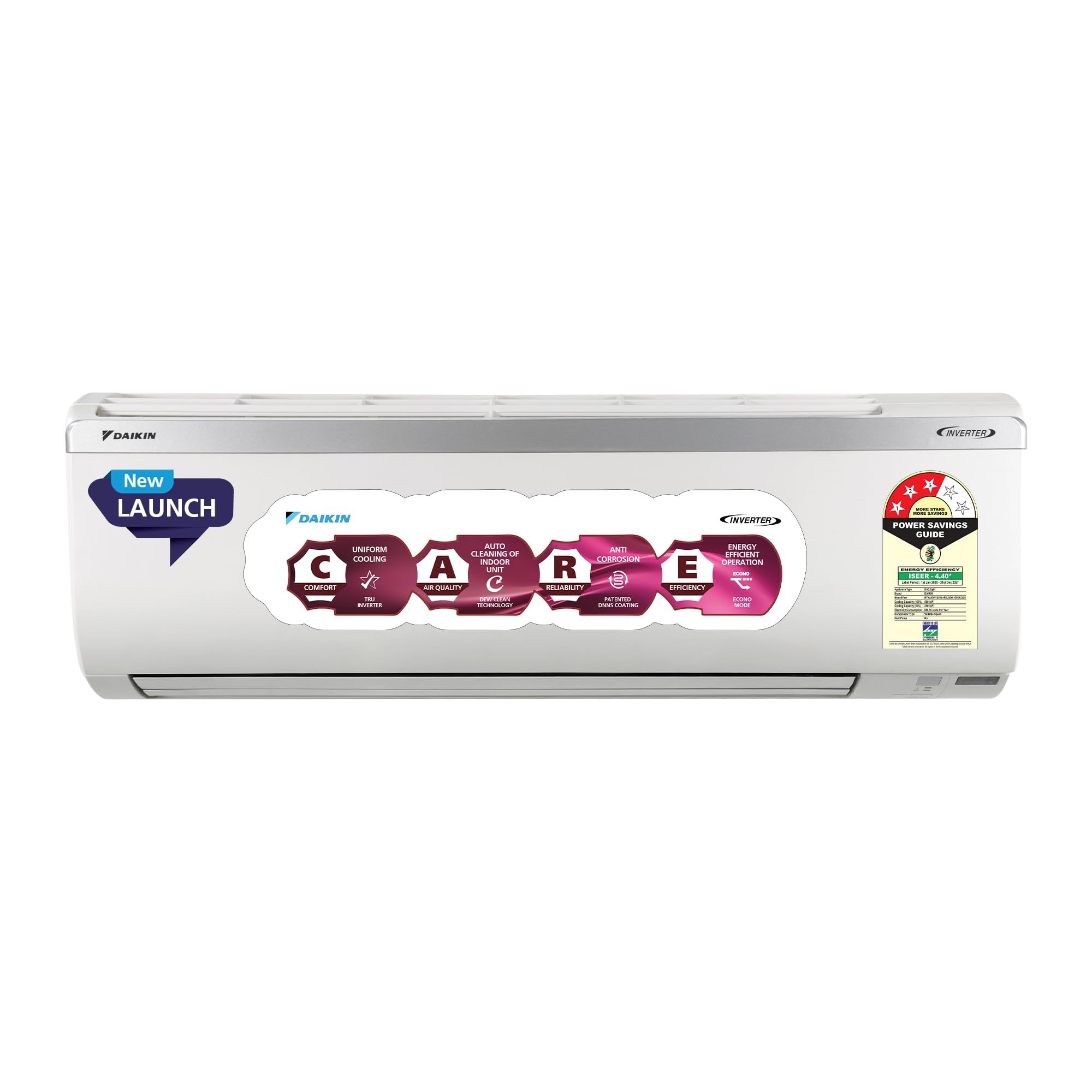 Daikin 1.5 Ton 3 Star, New Star rated, Inverter Split AC (Copper, PM2.5 Filter, MTKL50XV16, White) Daikin 1.5 Ton 3 Star, New Star rated, Inverter Split AC (Copper, PM2.5 Filter, MTKL50XV16, White) - New Star Rated